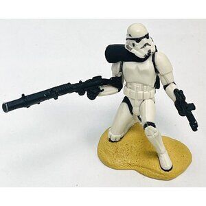 2007 Hasbro STAR WARS 2" PVC Kneeling STORMTROOPER Action Figure Moving Arms EUC